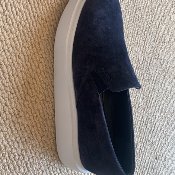 Prada navy suede platform slides - Picture 4 of 4